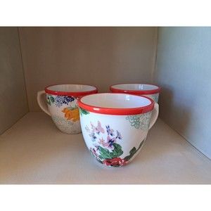 Pioner Woman Red Rim Cups